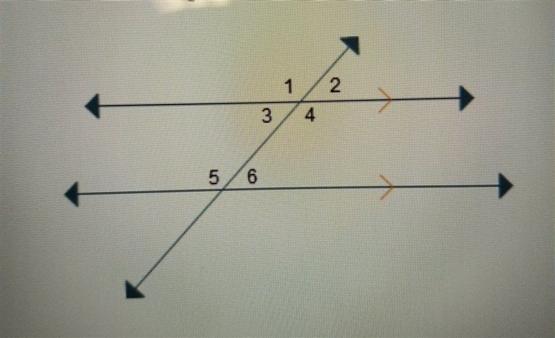 Two parallel lines are intersected by a third line so that angles 1 and 5 are congruent-example-1