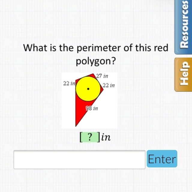 TANGENT LINES FIND PERIMETER-example-1