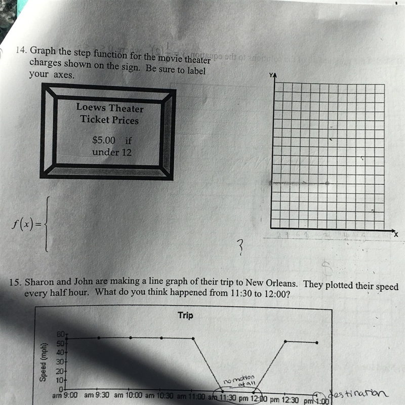 Number 14 please graph and write the function thing-example-1