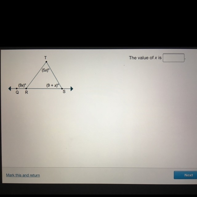 The value of x is __-example-1