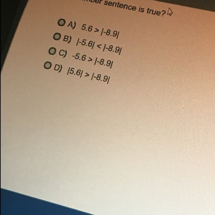 Which number sentence is true-example-1