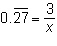 The repeating decimal, is converted to the fraction What is the value of x in the-example-2