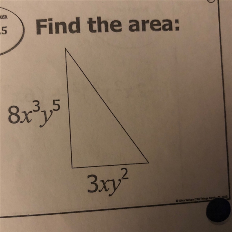 Can someone help me find the area of this triangle please-example-1