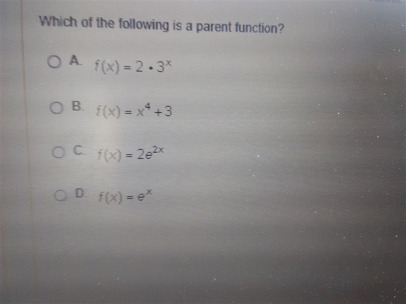 Which of these is a parent function? And can you tell me how you know?-example-1