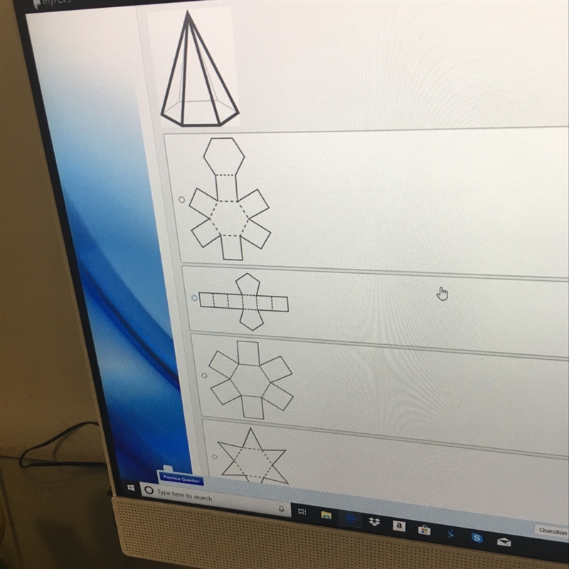 Which net represents the pyramid below-example-1