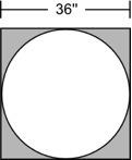 A circle is cut from a square piece of cloth, as shown: How many square inches of-example-1