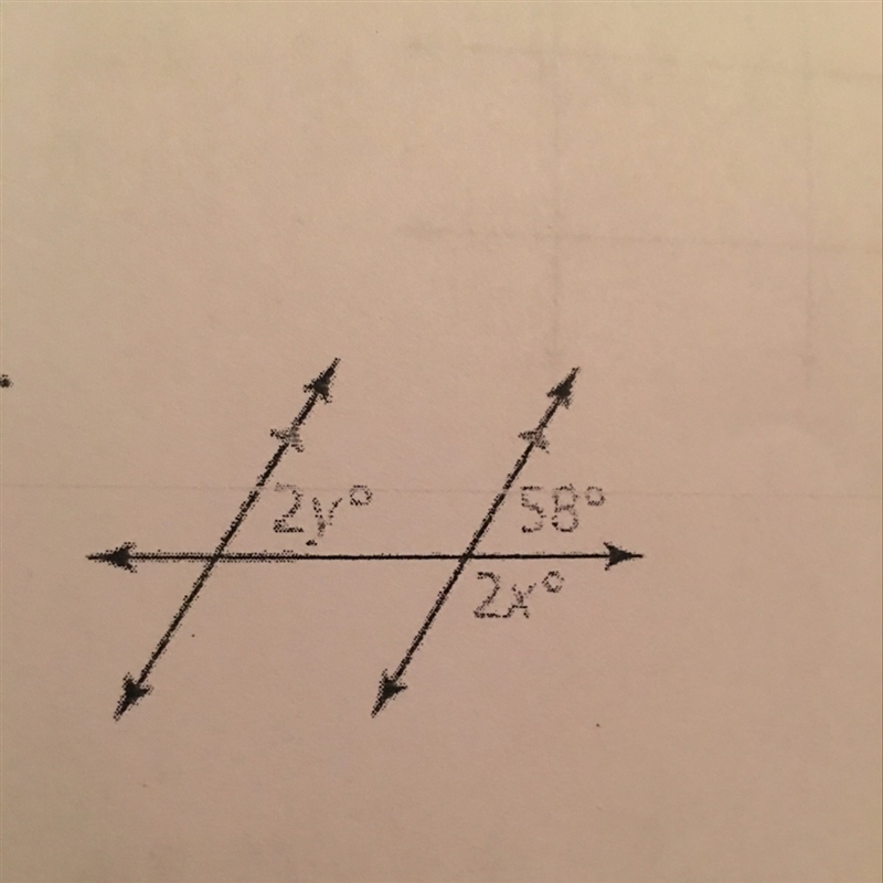 Find the values of x and y-example-1