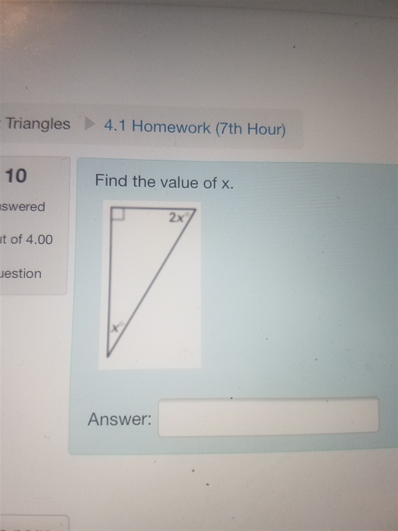 Find the value of x 90, 2x, and x-example-1