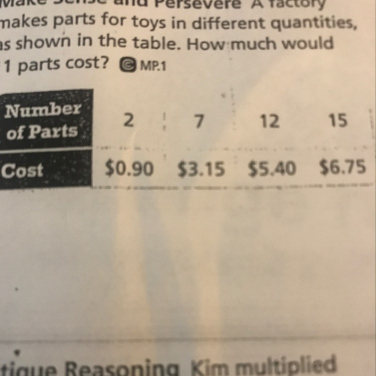 A factory makes parts for toys in different quantities, as shown in the table. How-example-1