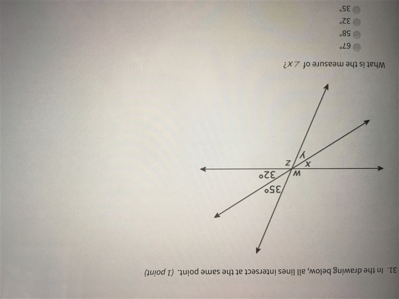 (ANY HELP IS AMAZING) In the drawing below, all lines intersect at the same point-example-1