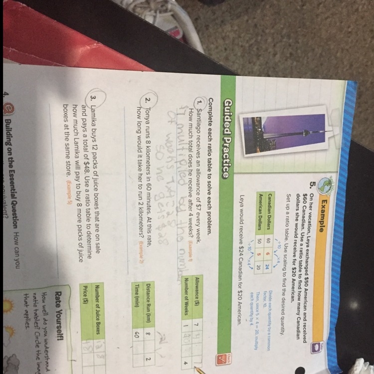 Question 2 need to do a ratio table-example-1