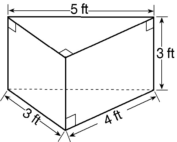 What is the volume of the following prism? A prism which has a right triangle for-example-1