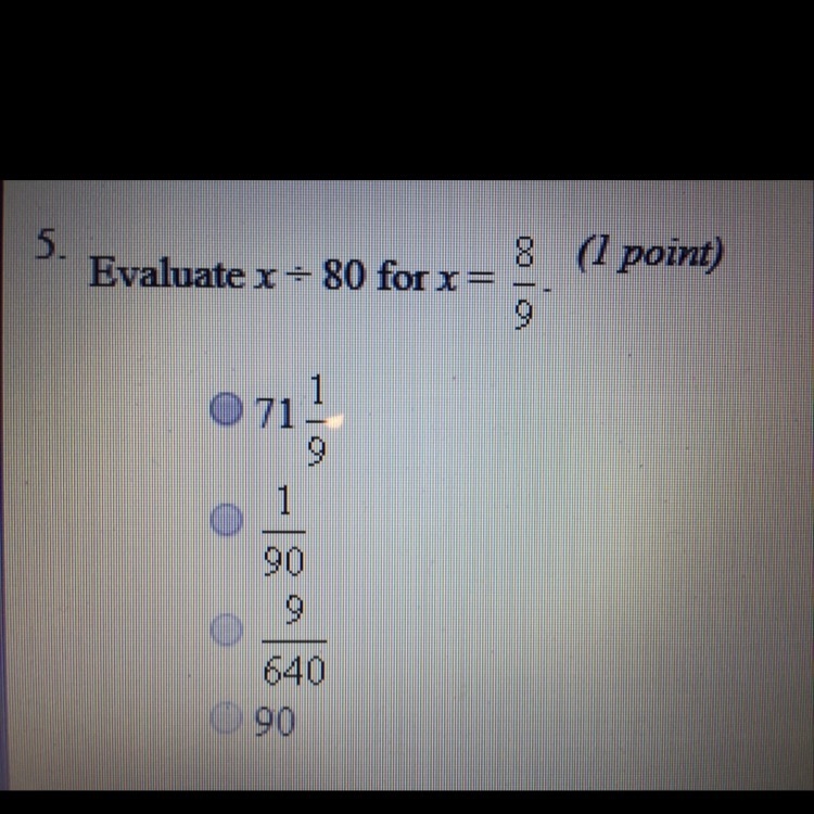 What is 8/9 divided by 80-example-1