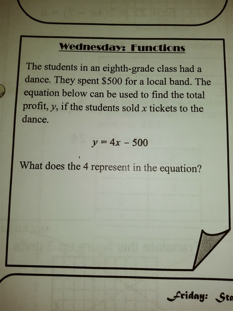 the students in an eight-grade class had a dance. They spent $500 for a local band-example-1