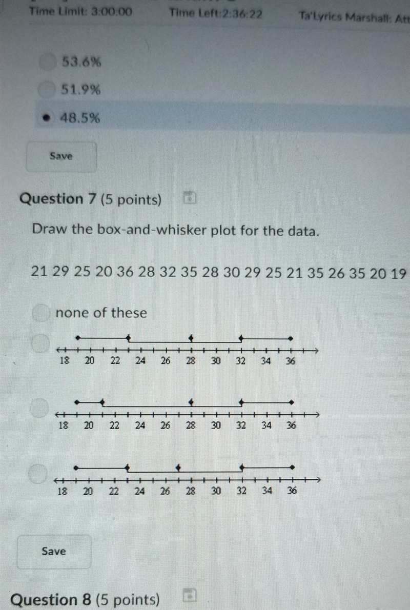 Draw the box and whisker plot for the data.-example-1