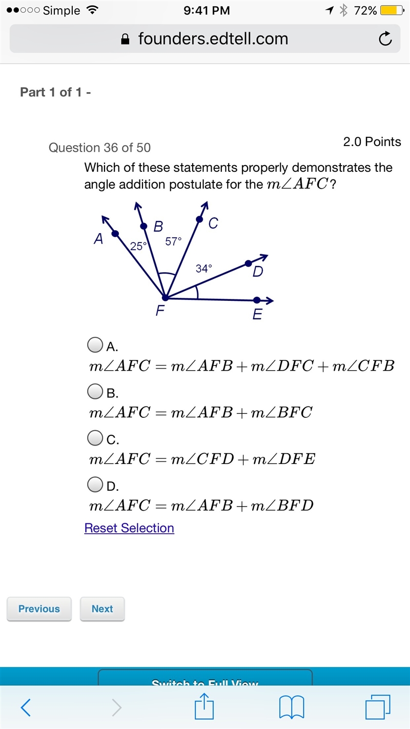 Geometry math question no Guessing and Please show work thank you-example-1