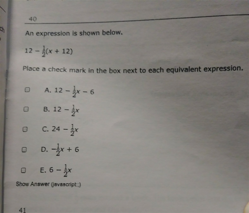 Place a check mark next to each equivalent expression-example-1