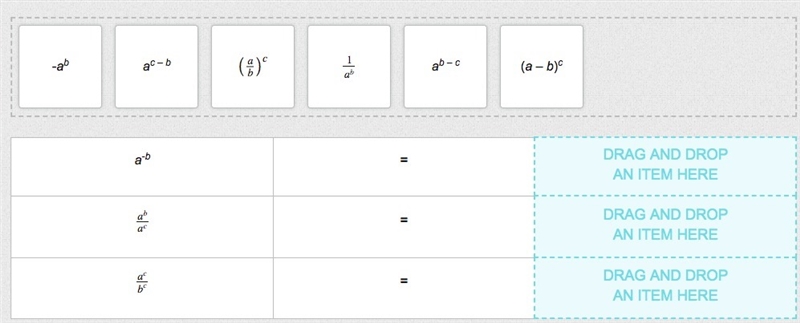 Drag expressions to complete each equation.-example-1