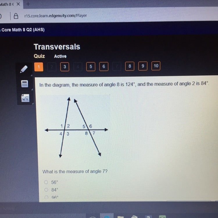 What is the measure of angle 7-example-1