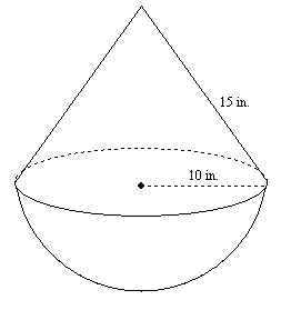 Find the volume of the composite figure. Explain your thought, explain how your arrived-example-1