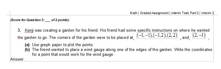 Big reward 98 points 3. Kenji was creating a garden for his friend. His friend had-example-1