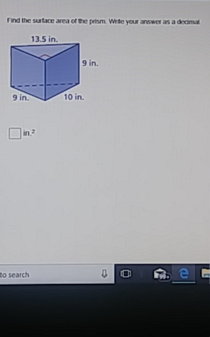 Find the surface area of the prism write your answer as a decimal 30 POINTS-example-1