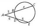 Find the length of x. Round to the nearest tenth, one decimal place.-example-1