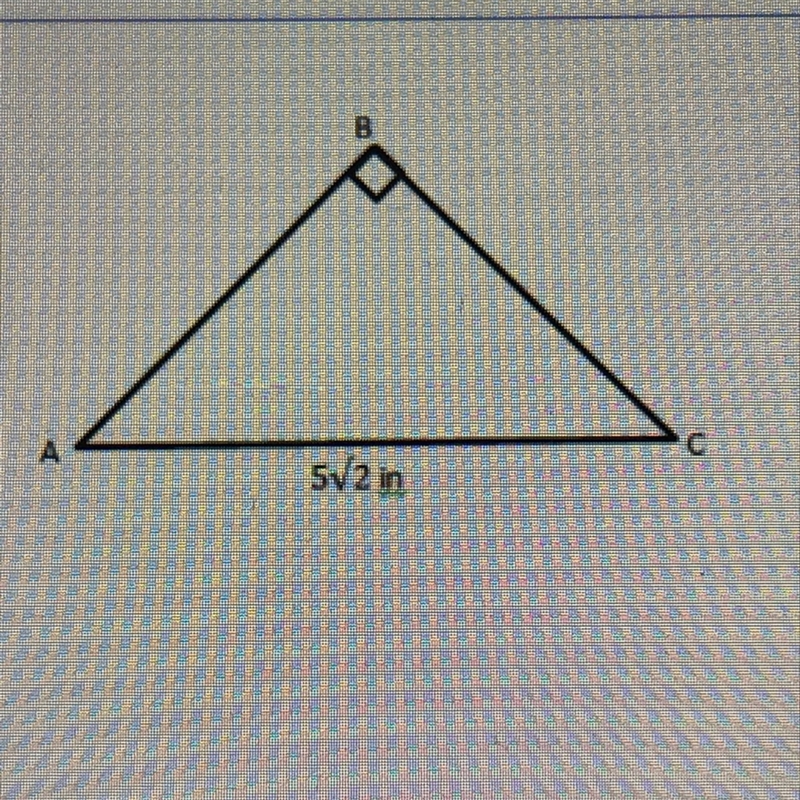 Given a 45-45-90 triangle find the length of segment AB-example-1