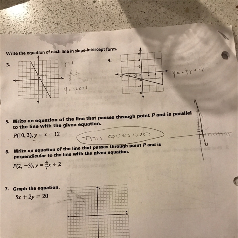 How do you write an equation of a line that passes through a point and I parallel-example-1