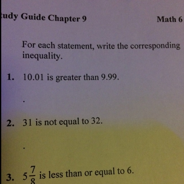 For each statement write the corresponding inequality-example-1