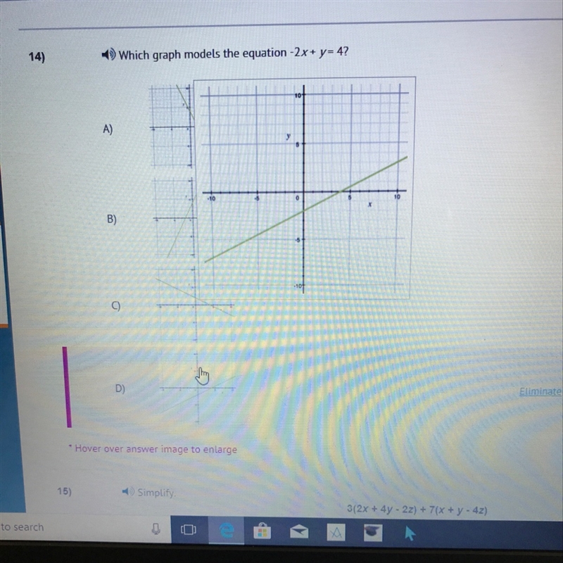 Which graph models the equation-2x+y=4?-example-1