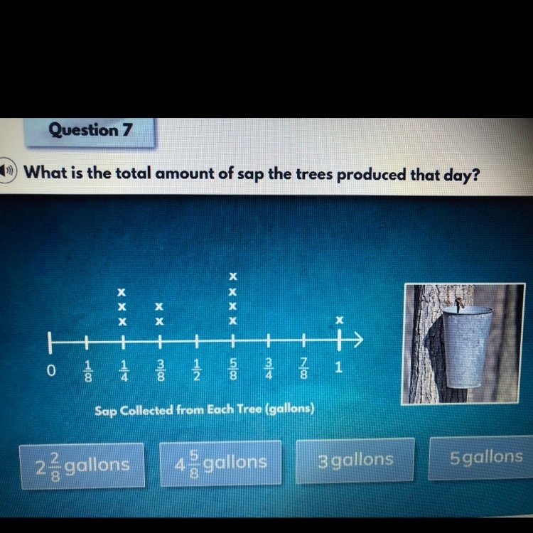 What is the total amount of sap the trees produced that day?-example-1