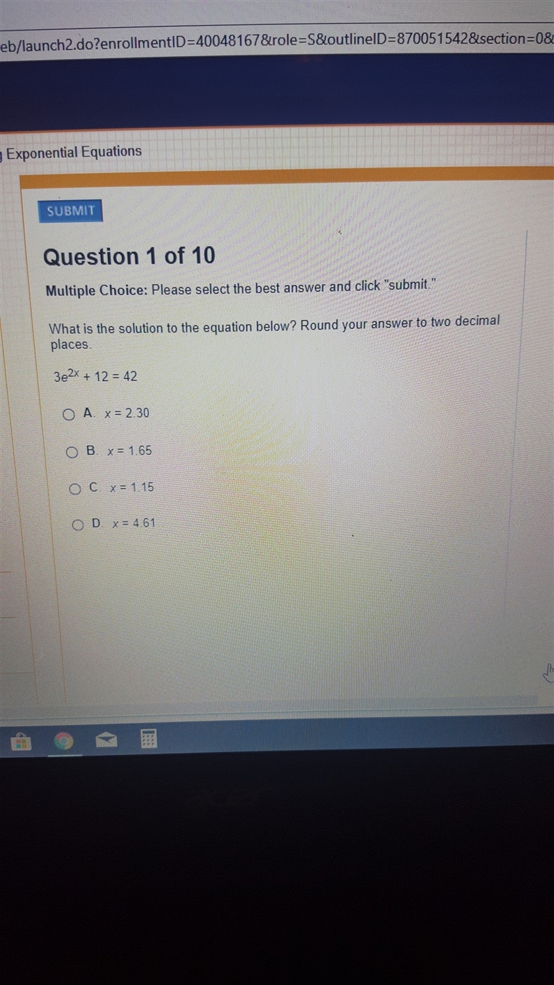 What is the solution to the equation below?round your answer to two decimal places-example-1