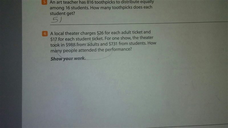 theater charges $26 for each adult ticket and $17 for each student ticket. for one-example-1