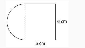 A figure is made up of a rectangle and a semicircle as shown in the diagram below-example-1