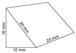 What is the volume of the figure? 336 mm^ 3 1,152 mm^ 3 1,536 mm ^ 3 2,304 mm ^ 3-example-1