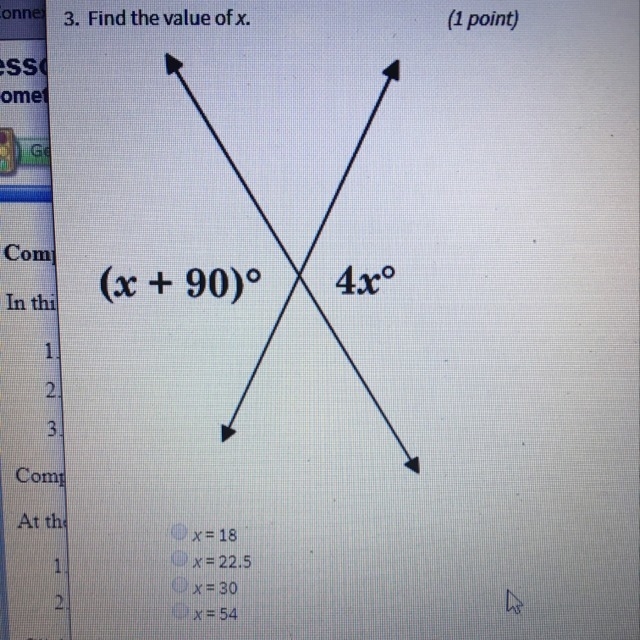 X=18 x=22.5 x=30 x=54-example-1