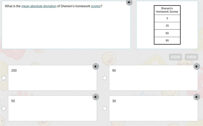 What is the mean absolute deviation of Sherwin's homework scores?-example-1