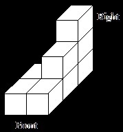 NEED HELP FAST PLEASE!! Draw the base plan for the set of stacked cubes, assume the-example-1