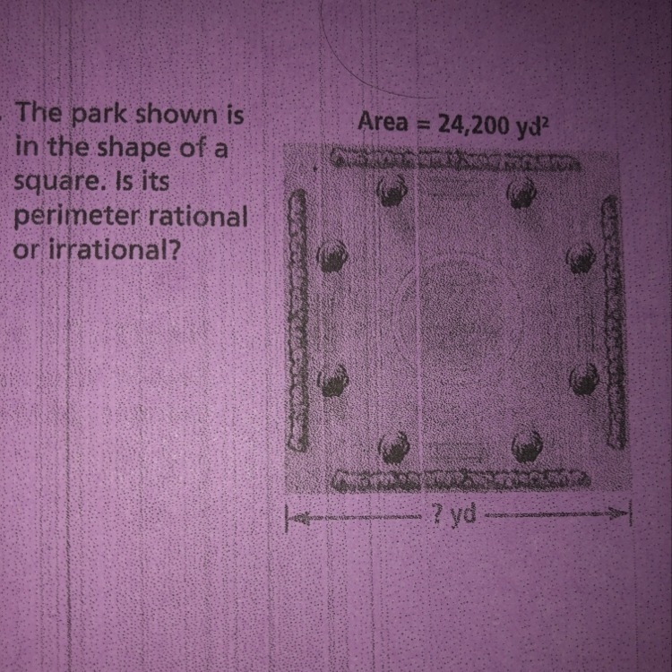 Please help is the perimeter rational or irrational-example-1