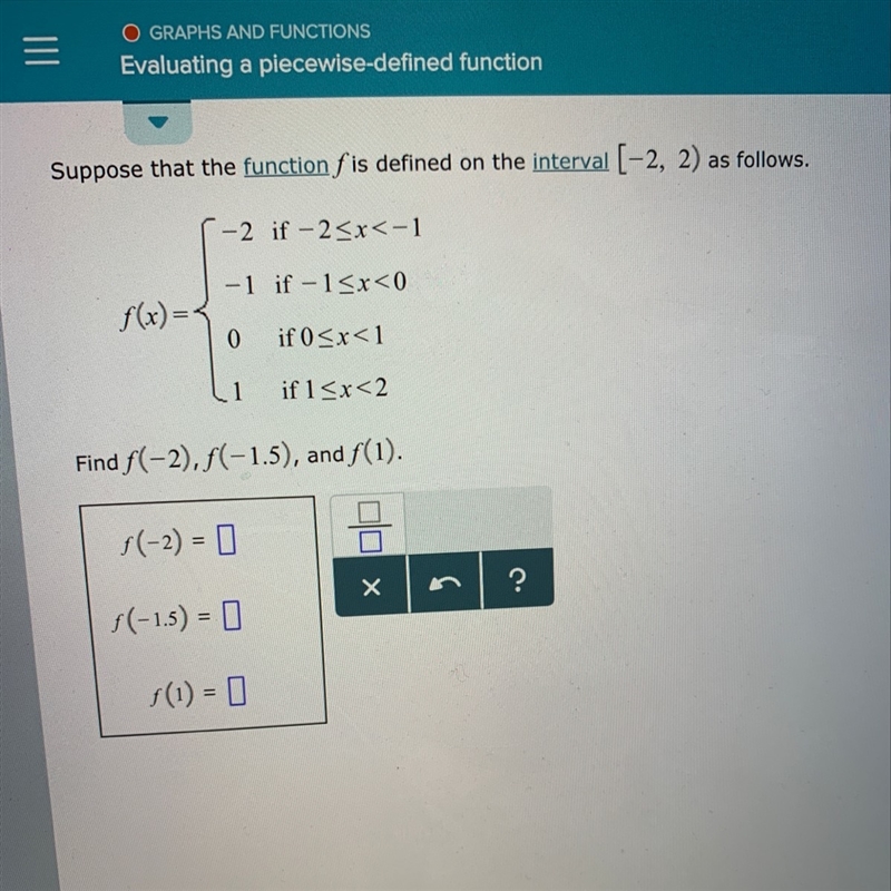 Evaluating a piecewise defined function-example-1