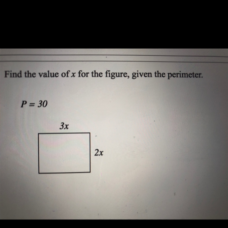 Find the value of X for the figure given the perimeter-example-1