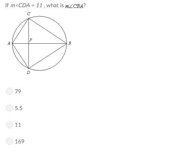 If m A. 79 B. 5.5 C. 11 D. 169-example-1