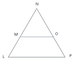 1. M is the midpoint of LN and O is the midpoint of NP. Solve for x, given MO = 2x-example-1