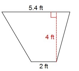 Find the area of the trapezoid.-example-1