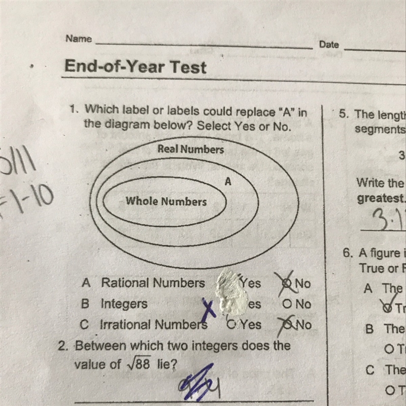 Between which two integers does the value of pi 88 lie?-example-1