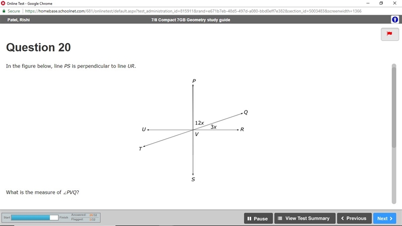 Can you find the measure of angle PVQ for 30 points?-example-1