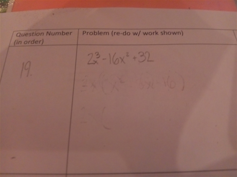 Algerbra One Question 2x^3-16x^2+32-example-1