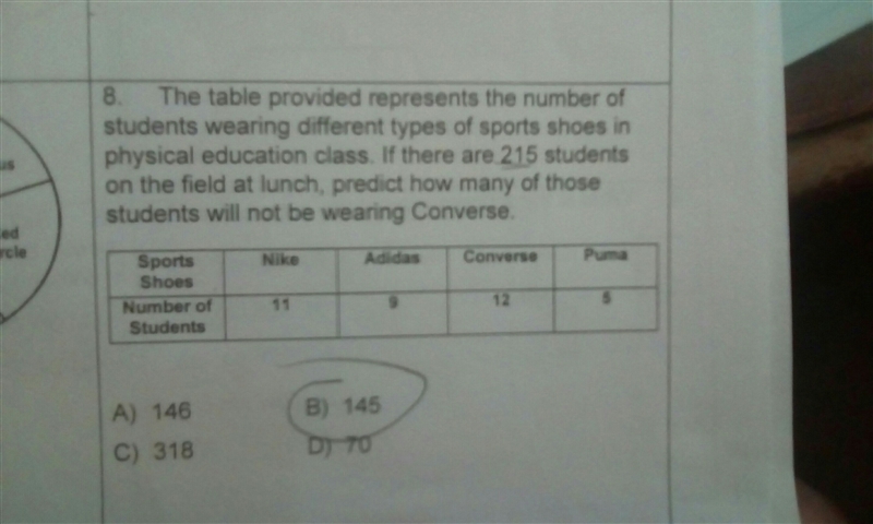 the table provided represents the number of students wearing different types of sports-example-1