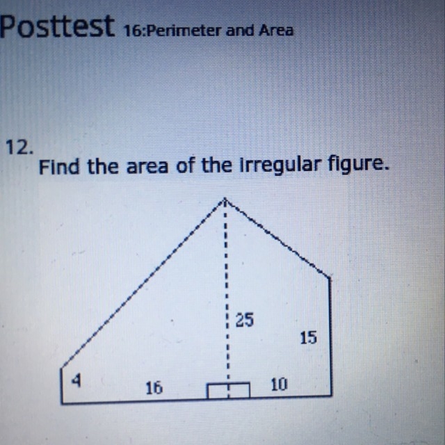 Find the area of the irregular figure. •650 units^2 •864 units^2 •438 units^2 •432 units-example-1